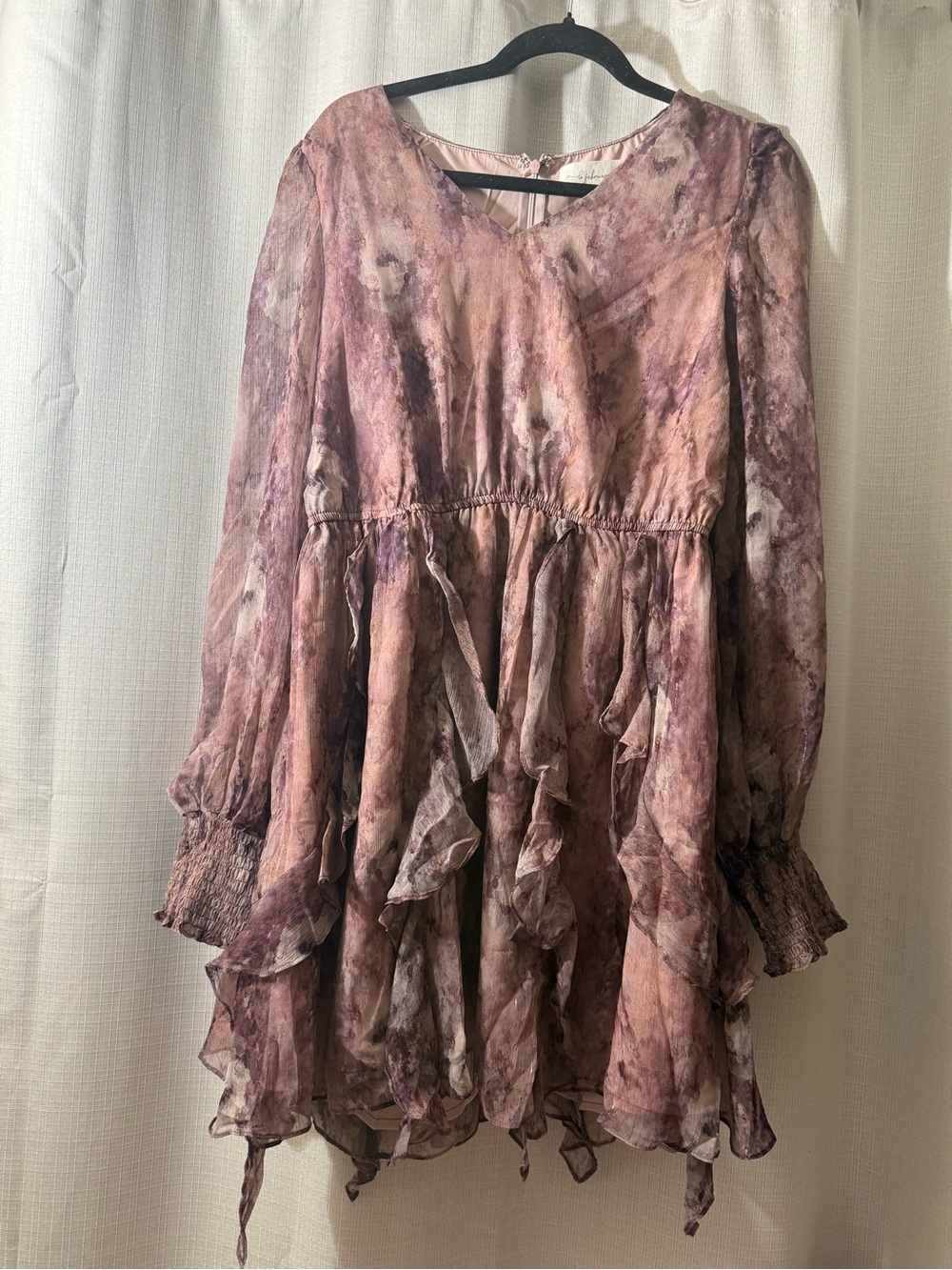 In February Mauve Ruffle Dress